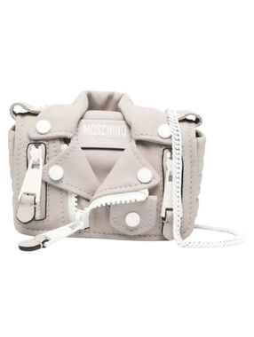 Moschino Mini Biker Leather Crossbody Bag